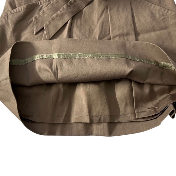 Women’s Tan Pleated Lined Belted Mini Skirt ~ Size 0 - Picture 5 of 9